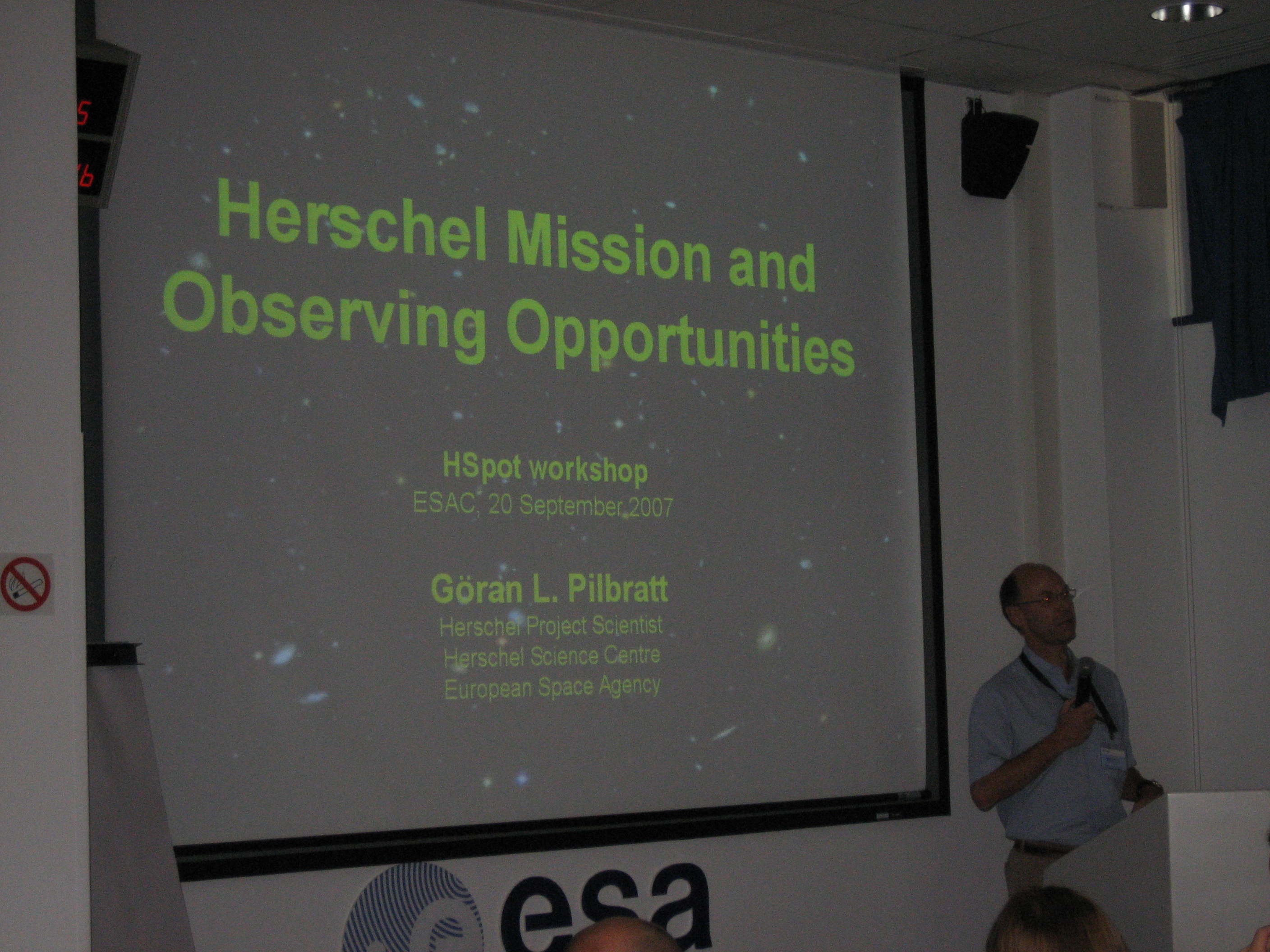 Herschel Mission and Observing Opportunities presentation (G. Pilbratt) Herschel Mission and Observing Opportunities presentation (G. Pilbratt)
