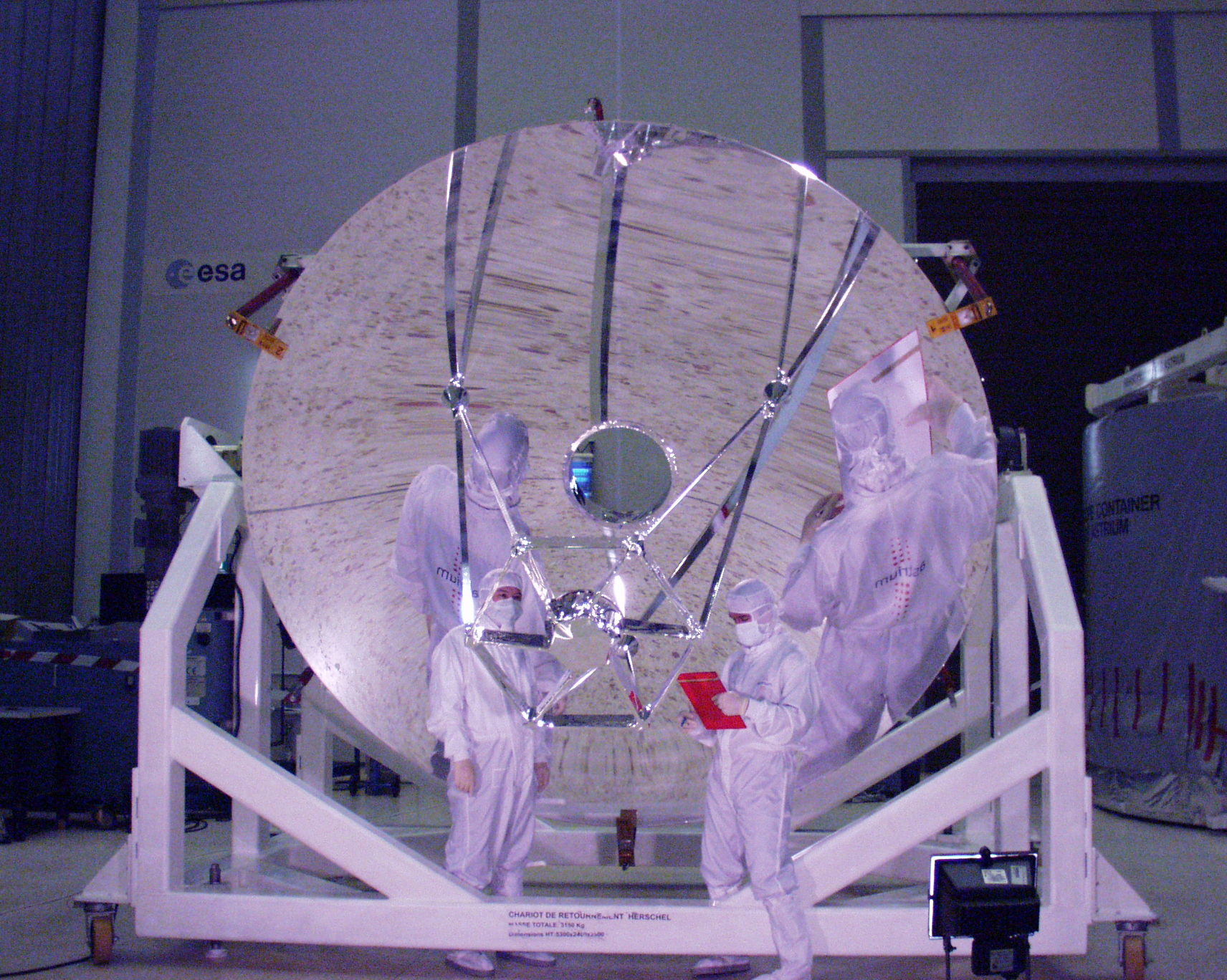 Herschel flight telescope unpacked and inspected Herschel flight telescope unpacked and inspected