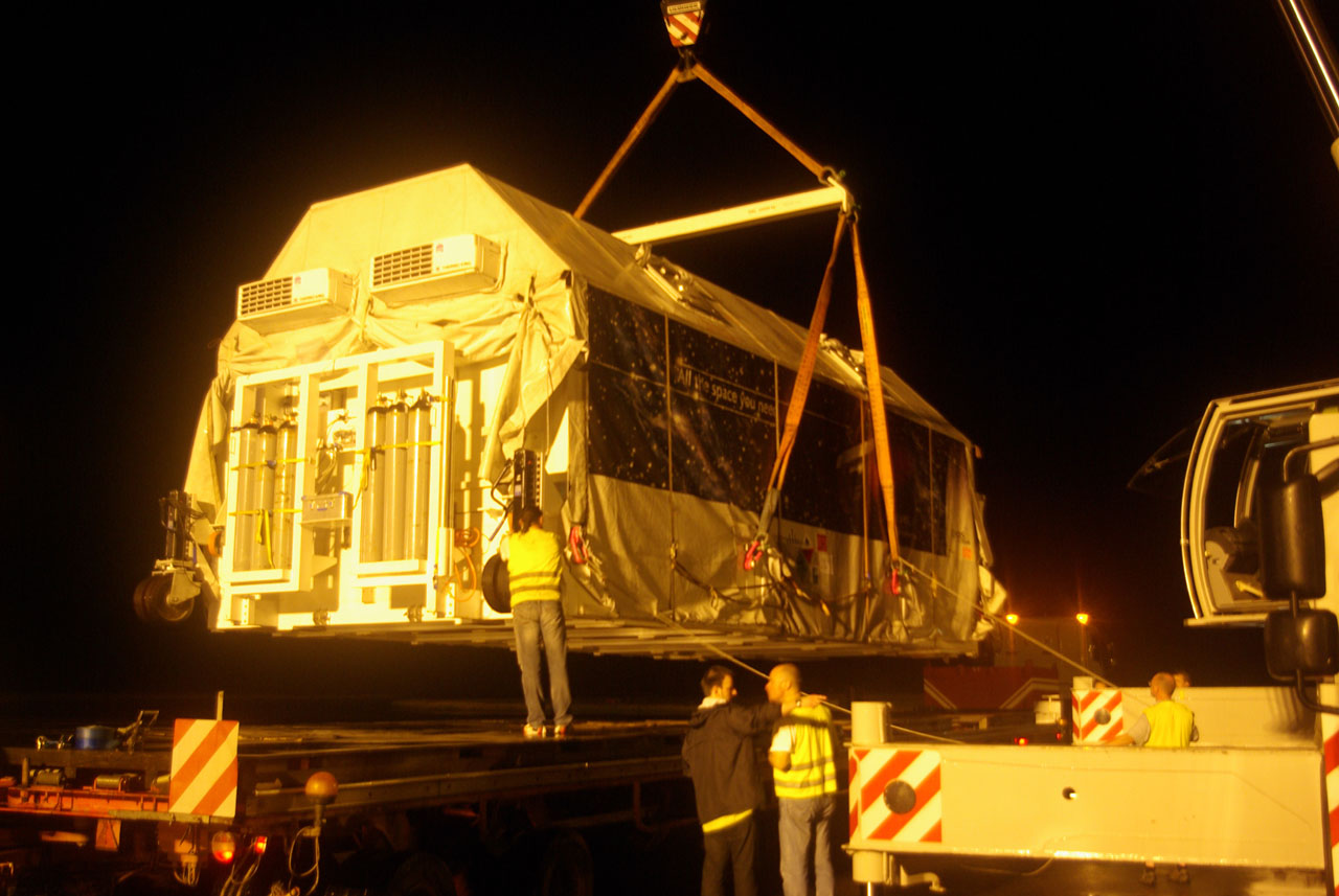 Herschel arriving at Cayenne-Rochambeau Airport (French Guiana) Herschel arriving at Cayenne-Rochambeau Airport (French Guiana)