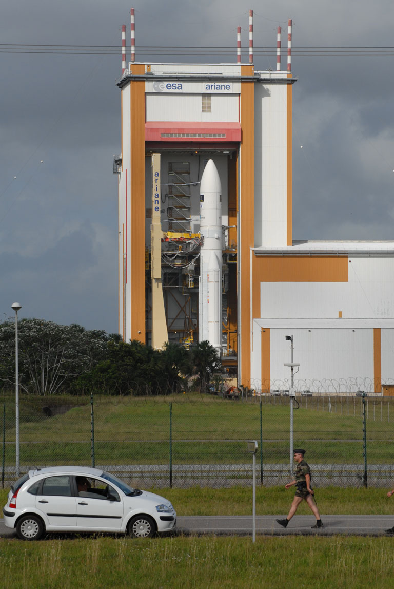 Herschel and Planck launcher roll-out. Herschel and Planck launcher roll-out.