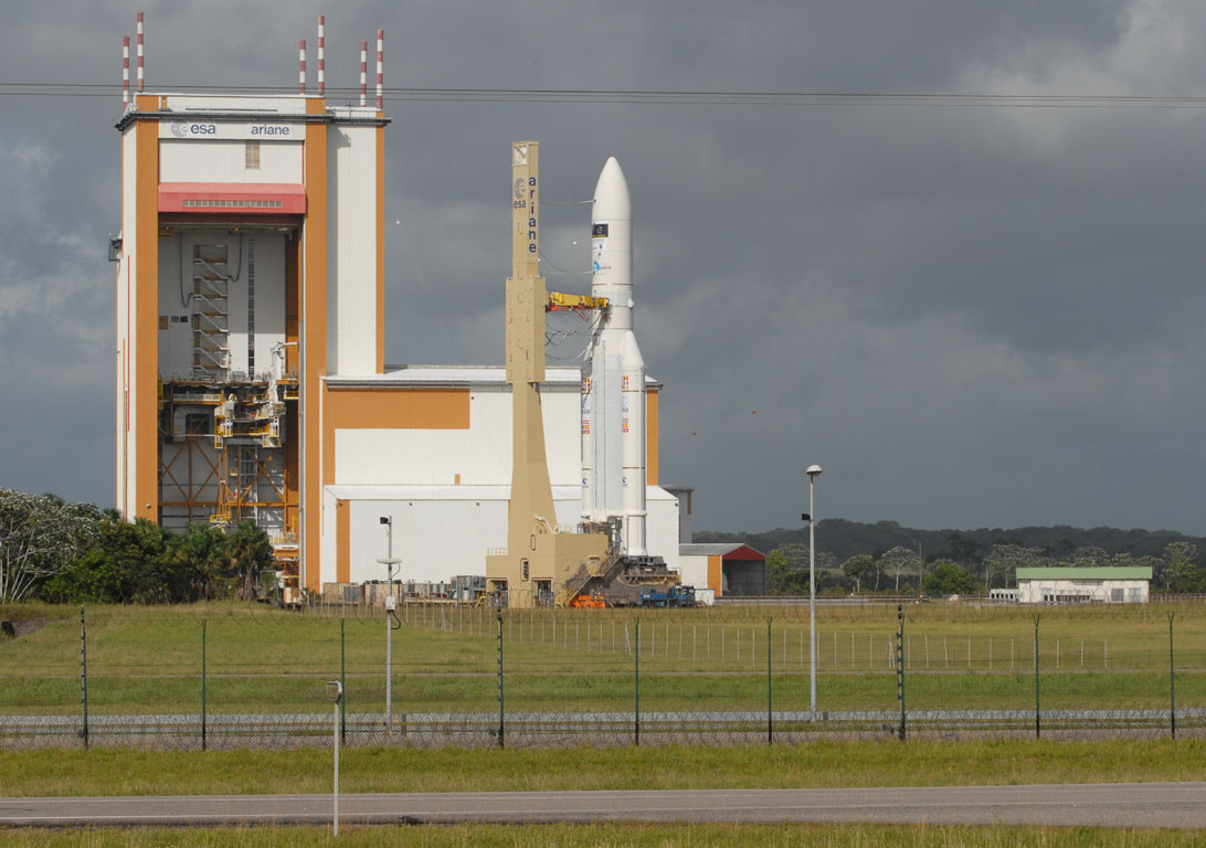 Herschel and Planck launcher roll-out. Herschel and Planck launcher roll-out.