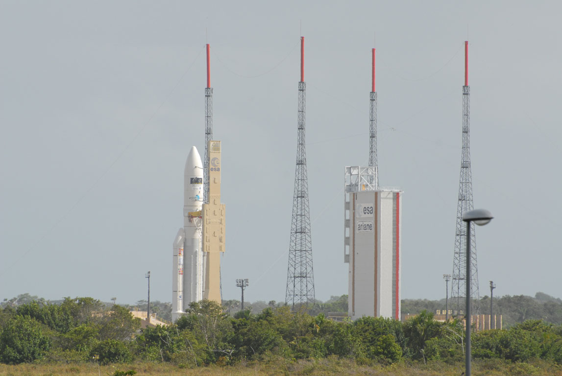 Herschel and Planck launcher roll-out. Herschel and Planck launcher roll-out.