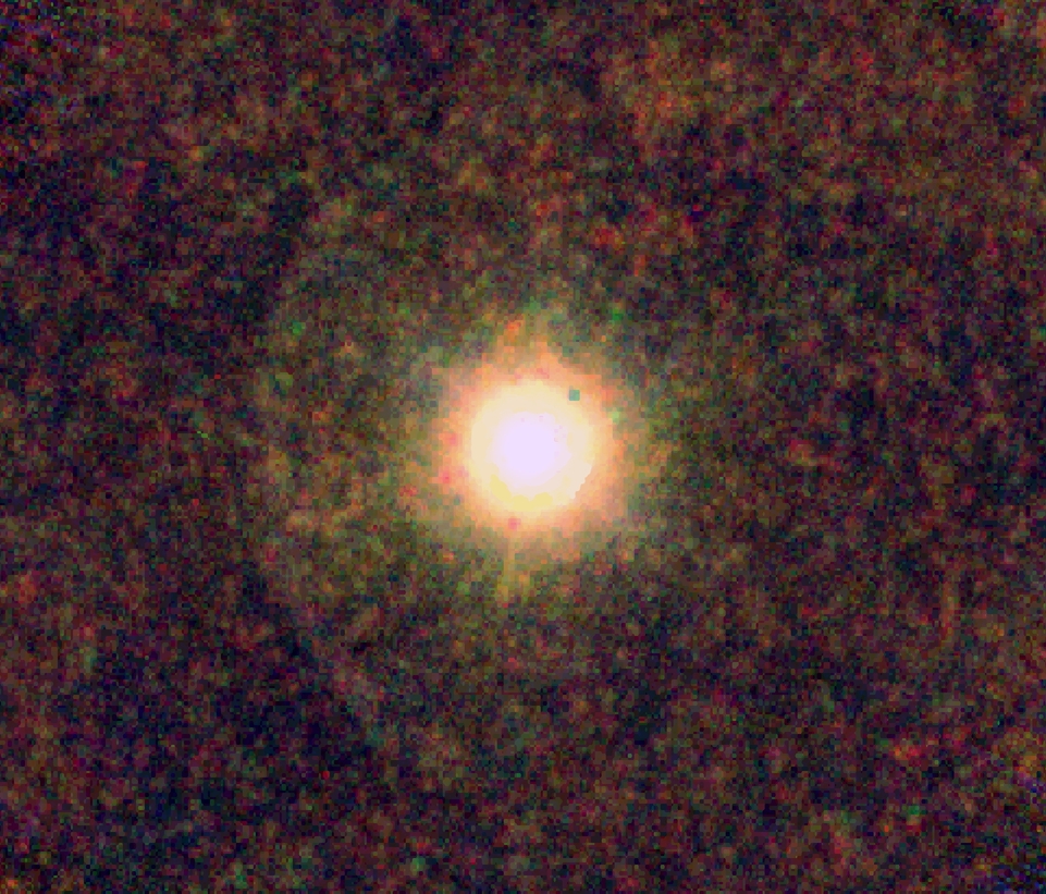 Combined PACS and SPIRE images of ageing carbon star IRC +10216 (aka CW Leo and AFGL 1381) Combined PACS and SPIRE images of ageing carbon star IRC +10216 (aka CW Leo and AFGL 1381)