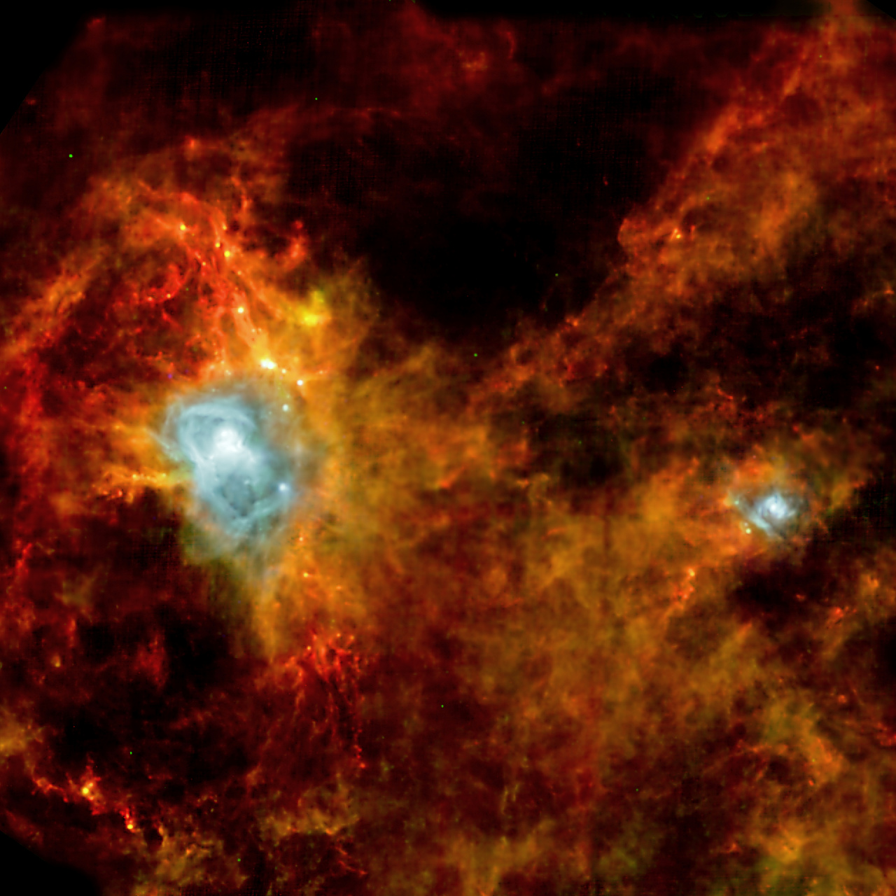 The Aquila Rift. Credit: ESA/Herschel/SPIRE/PACS/Ph. Andr&eacte; CEA Saclay) for the 'Gould Belt survey' Key Programme Consortium The Aquila Rift. Credit: ESA/Herschel/SPIRE/PACS/Ph. André CEA Saclay) for the 'Gould Belt survey' Key Programme Consortium