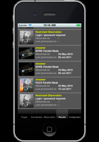 Herschel Quick Look app for iPhone and Android Herschel Quick Look app for iPhone and Android