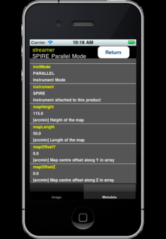 Herschel Quick Look app for iPhone and Android Herschel Quick Look app for iPhone and Android