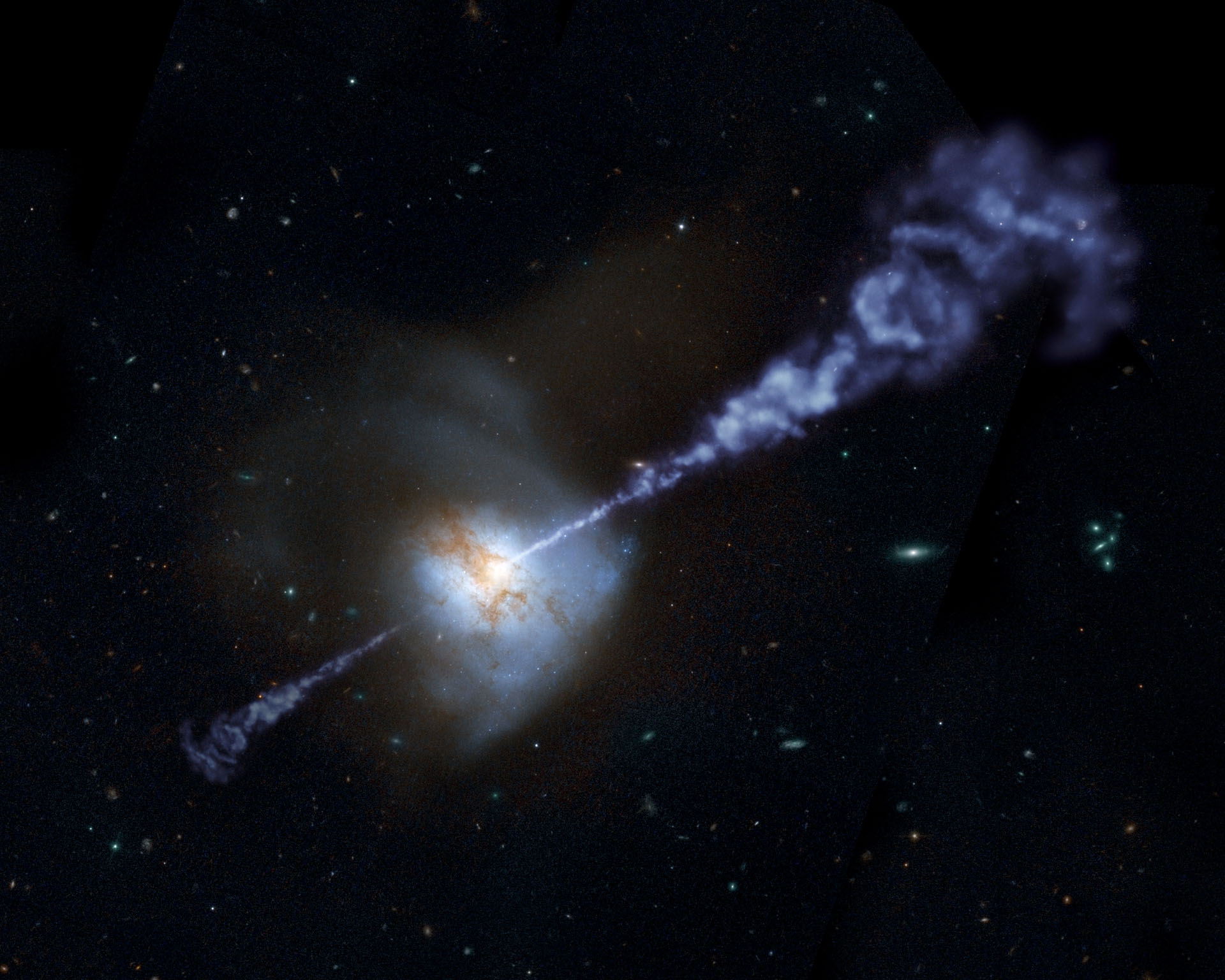 Artist's impression of galactic outflows. Copyright: NASA/JPL-Caltech/R. Hurt Artist's impression of galactic outflows. Copyright: NASA/JPL-Caltech/R. Hurt