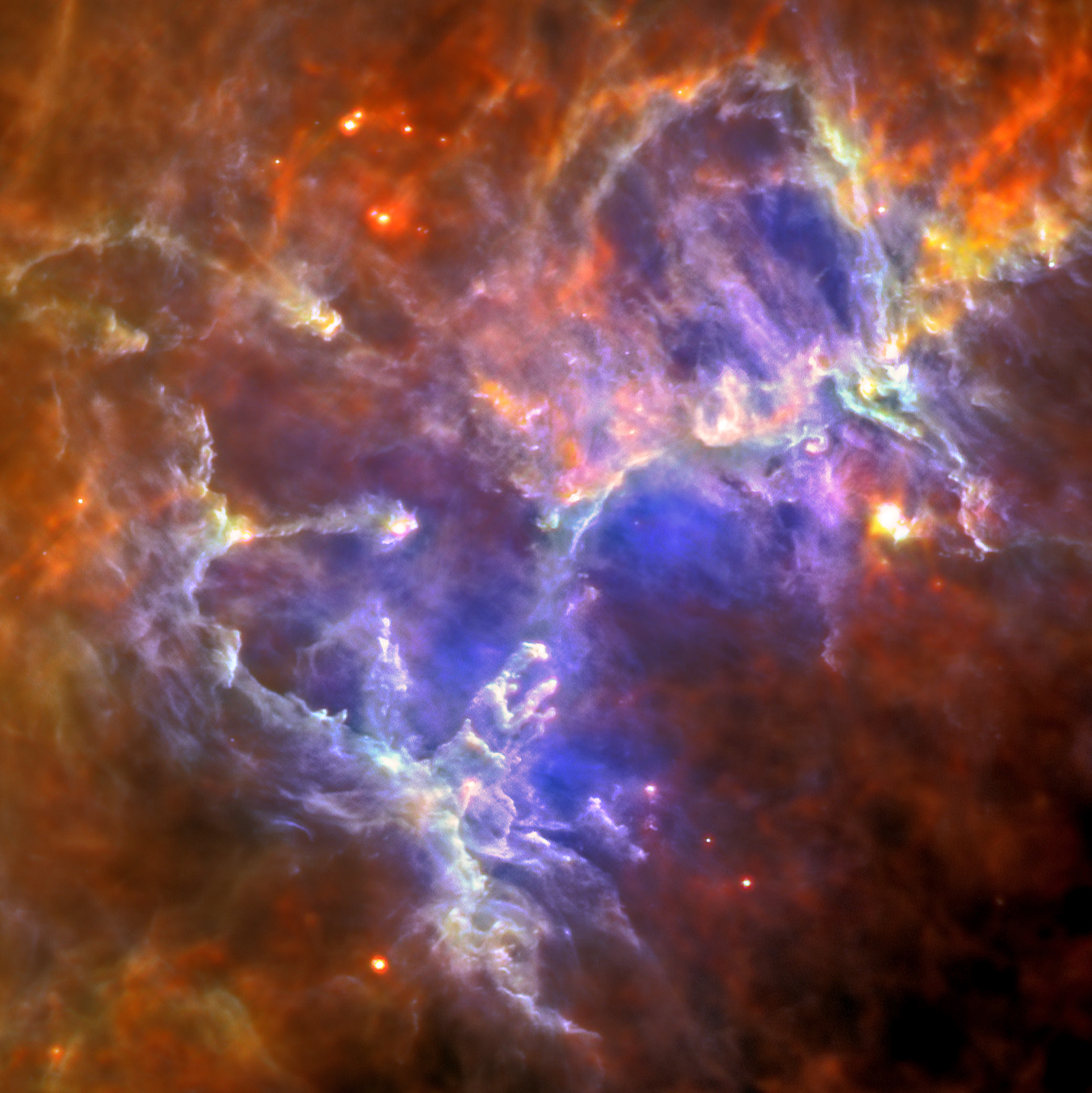 The Eagle Nebula (M16) as seen by Herschel The Eagle Nebula (M16) as seen by Herschel.