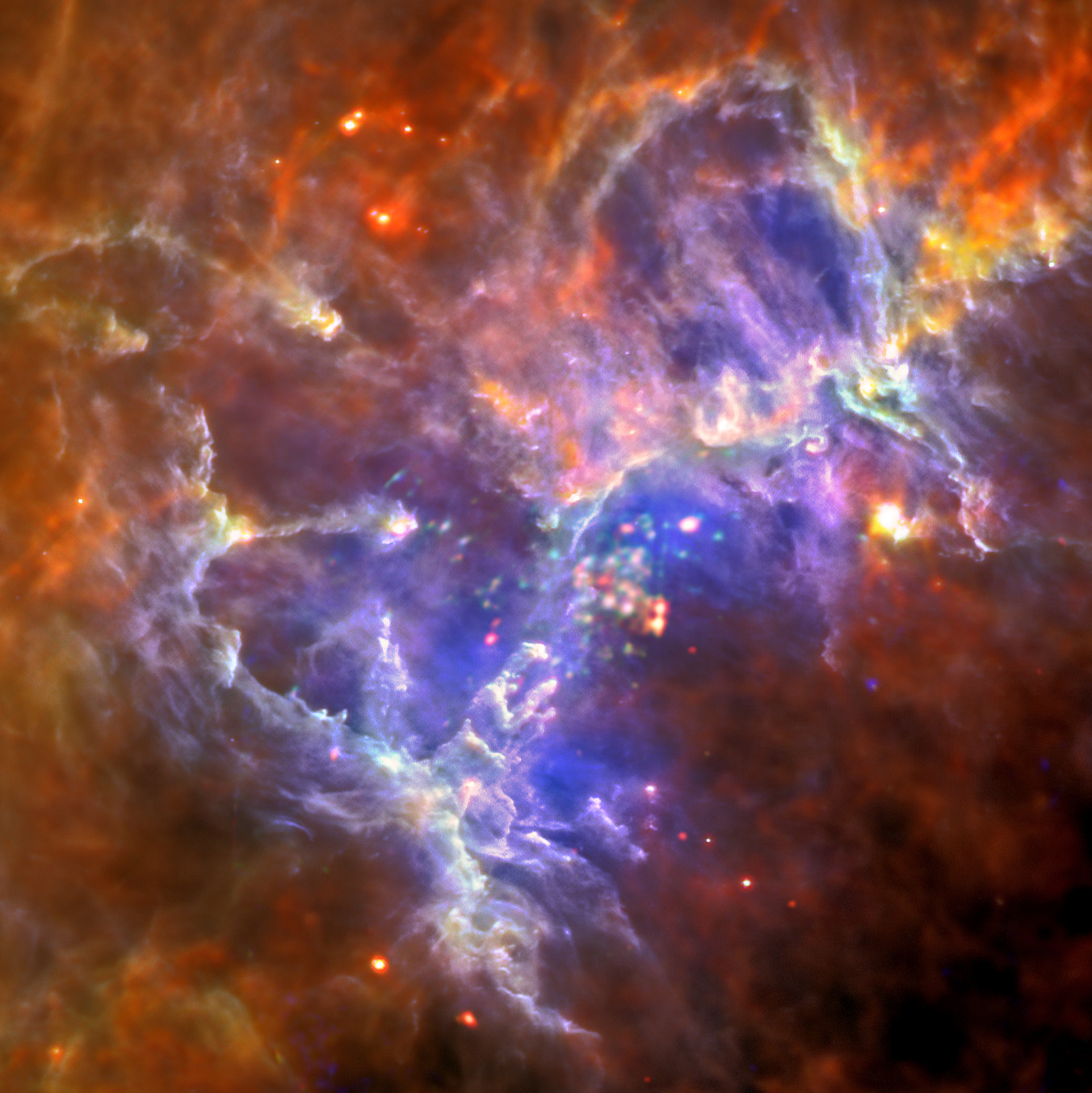 The Eagle Nebula (M16) as seen by Herschel and XMM-Newton The Eagle Nebula (M16) as seen by Herschel and XMM-Newton