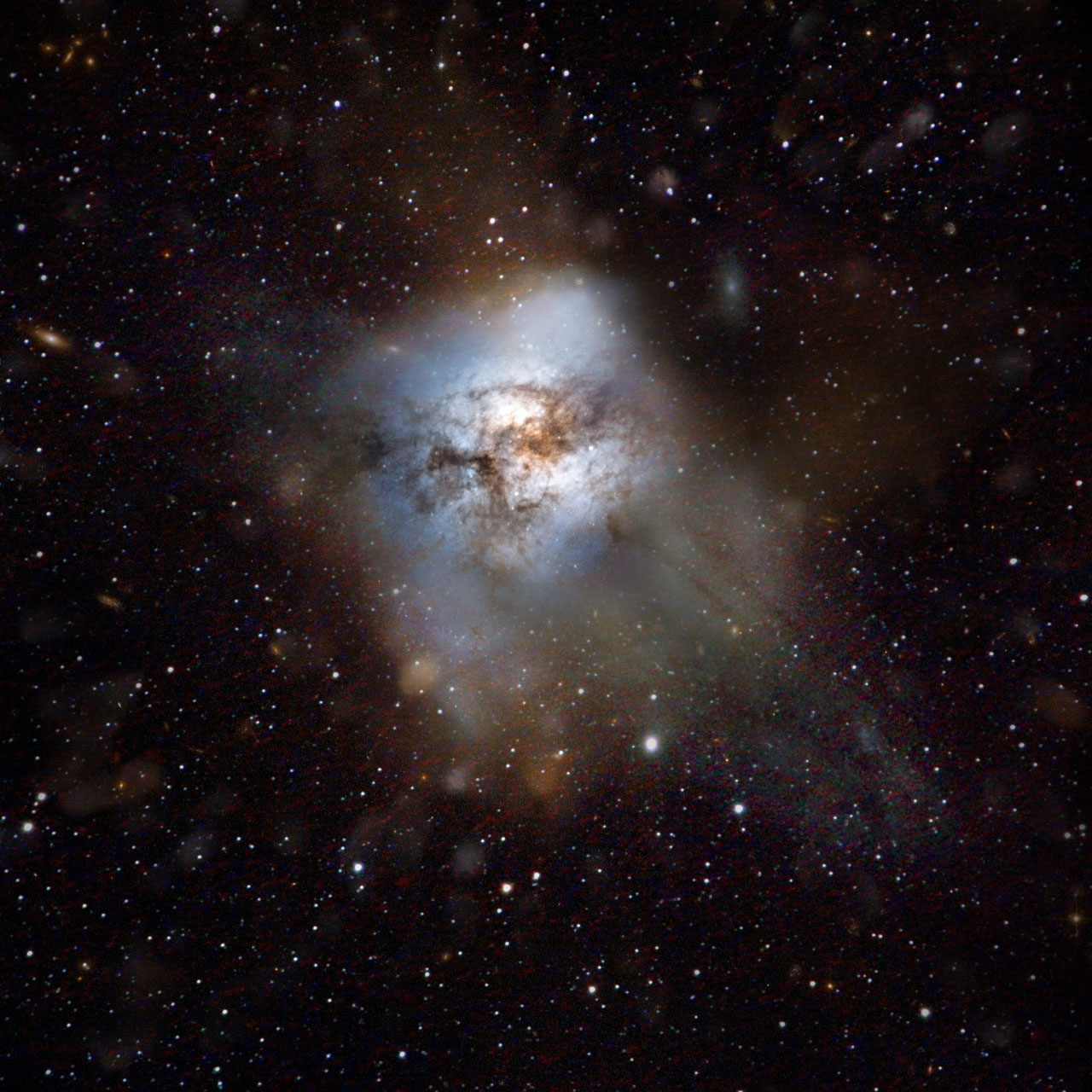 Artist's impression of starburst galaxy HFLS3. Credit: ESA - C. Carreau