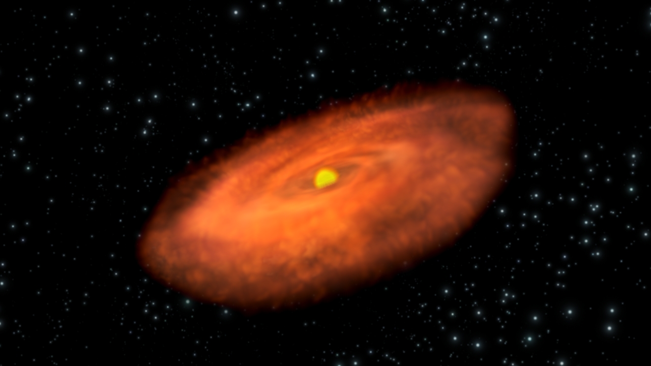 Artist's impression of the protoplanetary disc around TW Hydrae. Credit: ESA - C. Carreau Artist's impression of the protoplanetary disc around TW Hydrae. Credit: ESA - C. Carreau