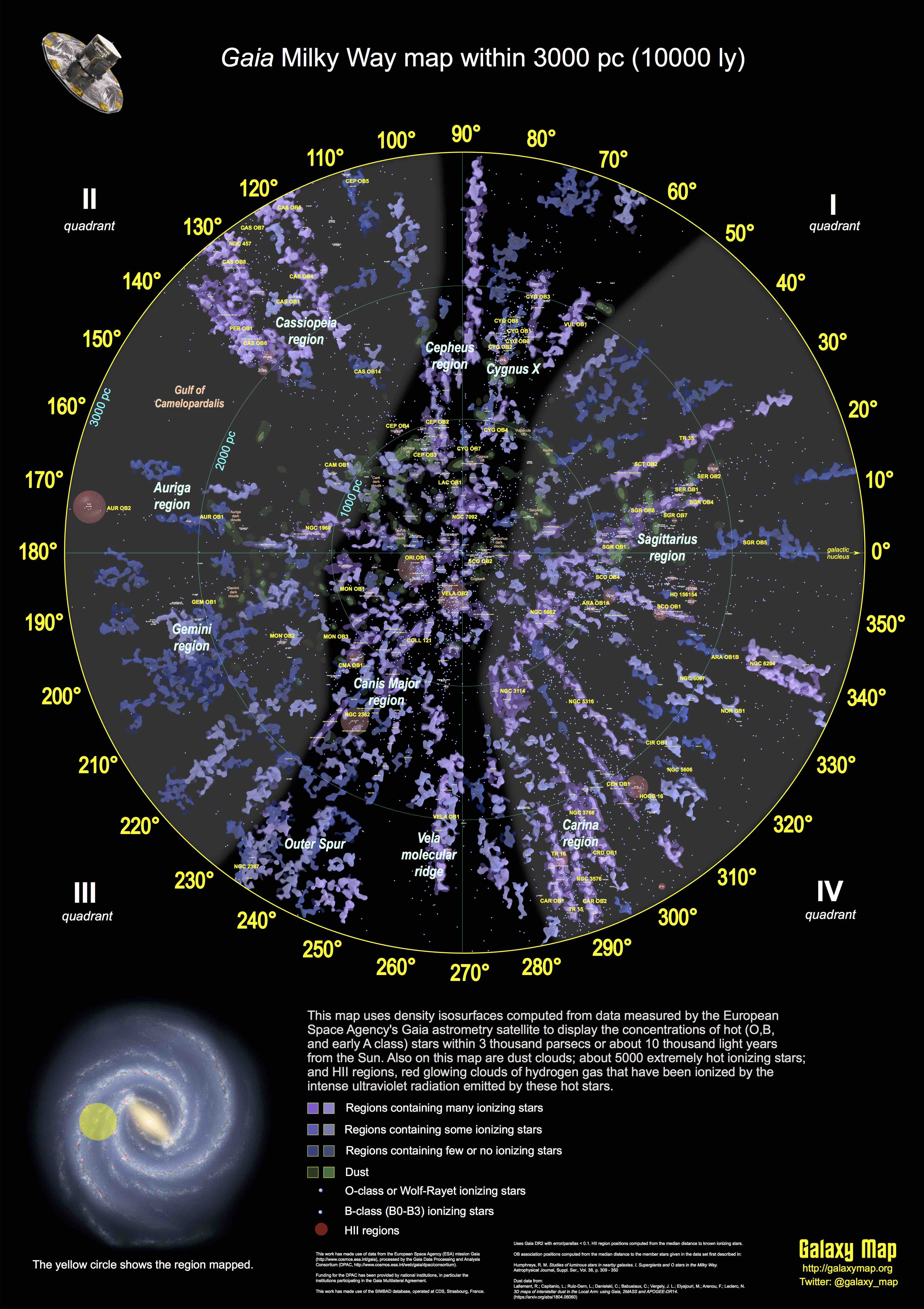 Disc Room Star Map Iow_20180614 - Gaia - Cosmos