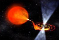 Artist's impression of a pulsar 'eating' a companion star. Credits: NASA/Dana Berry